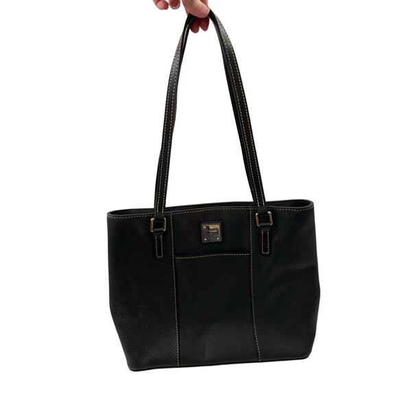 Rooney & Bourke Black Pebbled Leather Lexington Shoulder Tote Bag GS - Picture 1 of 7